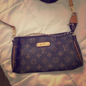 ——— SOLD——- Eva Monogram Clutch